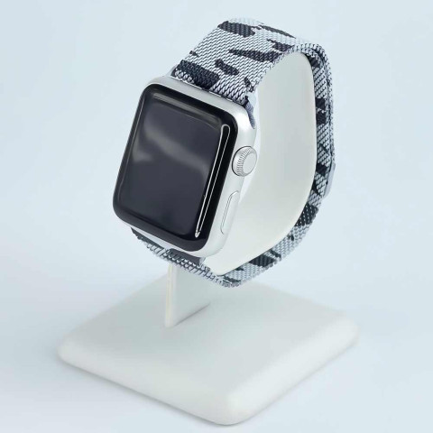Ремешок для Apple watch 38/40/41mm Milanese Loop Band Military Gray Black